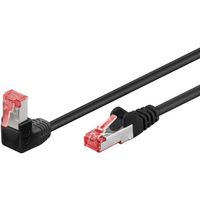 goobay Patchkabel Cat.6 S/FTP (PiMF), 1x 90° kabel 1 meter - thumbnail