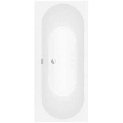 Ligbad Villeroy & Boch Oberon Duobad Quaryl 170 x 75 cm Met Poten Inclusief Overloopcombinatie Stone White Villeroy en Boch