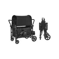 VEVOR Wagon-kinderwagen voor 4 kinderen, duw-trek-opvouwbare kinderwagen, 330 LBS-belasting - thumbnail