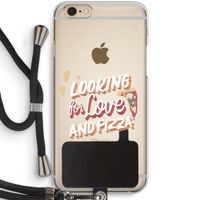 Pizza is the answer: iPhone 6 / 6S Transparant Hoesje met koord