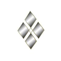 Wandspiegel DKD Home Decor Gouden Ruiten 63 x 2 x 90 cm