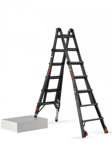 Little Giant Black Pro Leveler telescopische vouwladder 4x6