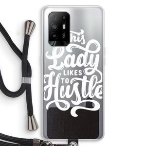 Hustle Lady: Oppo A95 5G Transparant Hoesje met koord