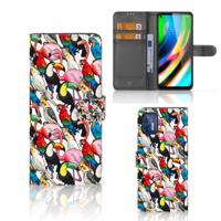 Motorola Moto G9 Plus | Telefoonhoesje | Met pasjeshouder | Birds