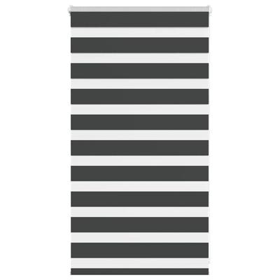 Zebra rolgordijn 75x100 cm stofbreedte 70,9 cm zwart