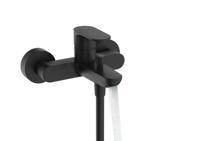 Hansgrohe Rebris S ééngreeps badmengkraan opbouw met 2 doorstroomhoeveelheden, mat zwart