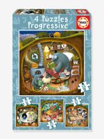 Progressieve Puzzels Bosverhalen 12/25 - EDUCA BORRAS blauw