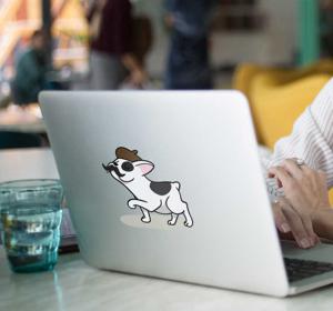 Laptop sticker bulldog Parijs