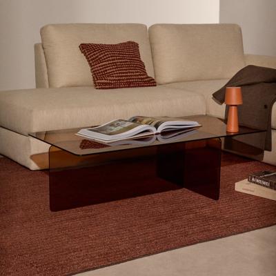 Kave Home Salontafel 'Zaren' Bruin glas, 120 x 60cm