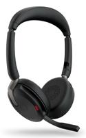 Jabra Evolve2 65 Flex Headset Bedraad en draadloos Hoofdband Kantoor/callcenter Bluetooth Zwart
