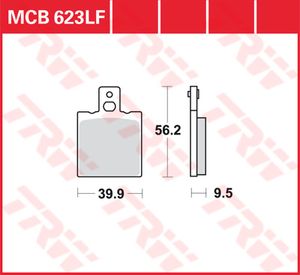 TRW Remblokken, en remschoenen voor de moto, MCB623 Allround organisch