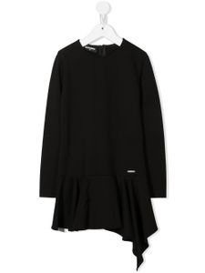 DSQUARED2 KIDS robe péplum à design asymétrique - Noir