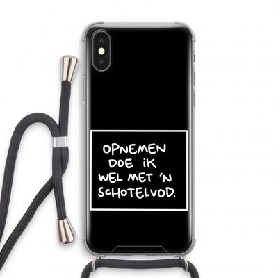 Schotelvod: iPhone X Transparant Hoesje met koord