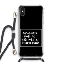 Schotelvod: iPhone X Transparant Hoesje met koord