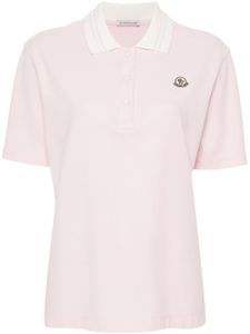 Moncler polo à logo appliqué - Rose