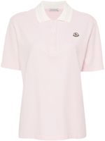 Moncler logo-appliqué polo shirt - Rose