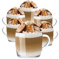 Koffieglas - Theeglazen – Cappuccino glazen - Latte Macchiato Glazen - 310ML - Set Van 6 - thumbnail