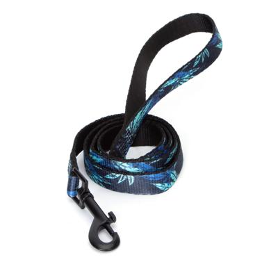 Nobleza Hondenriem zwart met print - Polyester - Lengte 120 cm - Breedte 2 cm