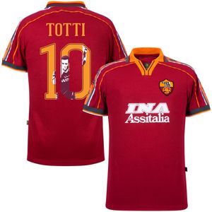 AS Roma Retro Voetbalshirt 1998-1999 + Totti 10 (Gallery Style)