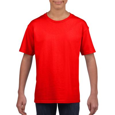 Rood basic t-shirt met ronde hals - kinderen - unisex - katoen - 145 grams - Rode shirts