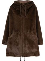 P.A.R.O.S.H. manteau zippé à capuche - Marron