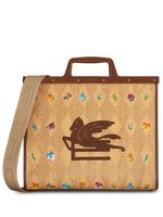 ETRO grand sac cabas Love en raphia - Tons neutres - thumbnail