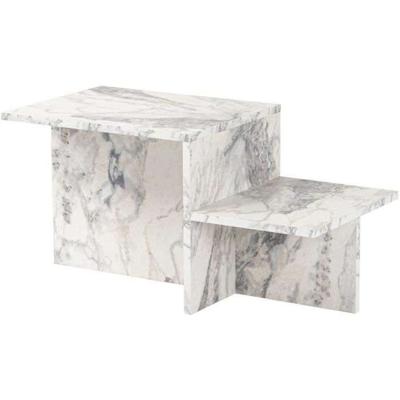 Salontafel - HARMONY - Rechthoekig - Freesia marmer effect - 80 x 40 x 40 cm