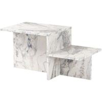 Salontafel - HARMONY - Rechthoekig - Freesia marmer effect - 80 x 40 x 40 cm