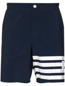 Thom Browne short de bain à détails rayés - Bleu