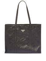 Prada grand sac cabas en cuir - Noir - thumbnail