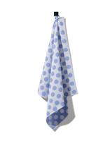 HEMA Theedoek 65x65 katoen met stippen (felblauw)