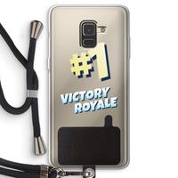 Victory Royale: Samsung Galaxy A8 (2018) Transparant Hoesje met koord