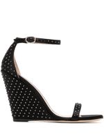 Stuart Weitzman sandales Nudistshine 100 mm compensées à détails de clous - Noir