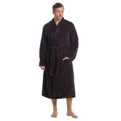 Ten Cate Badjas Heren Stripe Antraciet-M
