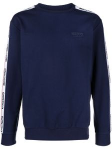 Moschino sweat en coton stretch à bande logo - Bleu