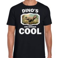 T-shirt dinosaurs are serious cool zwart heren - dinosaurussen/ stoere t-rex dinosaurus shirt 2XL  -