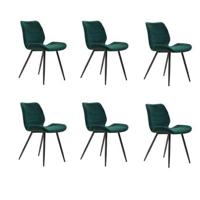 Bronx71 Velvet eetkamerstoel Toby donkergroen - Eetkamerstoelen set Bronx71 Velvet eetkamerstoel Toby donkergroen - Eetkamerstoelen set