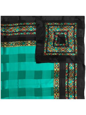 Saint Laurent Pre-Owned foulard en soie à imprimé bijoux - Vert