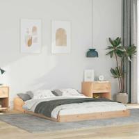 Bedframe Bruin 120 x 190 cm Massief grenenhout
