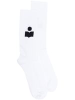 MARANT chaussettes à logo en intarsia - Blanc - thumbnail