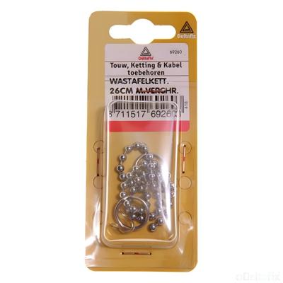 Wastafelketting mess/v.chr 26cm - Deltafix