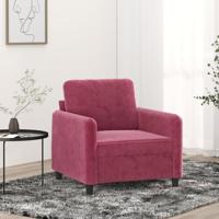 Fauteuil 60 cm fluweel wijnrood Fauteuil 60 cm fluweel wijnrood