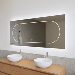 Badkamerspiegel Gliss Design Nova | 120x70 cm | Directe en indirecte LED verlichting | Touch button | Met spiegelverwarming