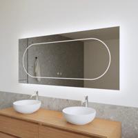 Badkamerspiegel Gliss Design Nova | 120x70 cm | Directe en indirecte LED verlichting | Touch button | Met spiegelverwarming