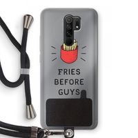Fries before guys: Xiaomi Redmi 9 Transparant Hoesje met koord
