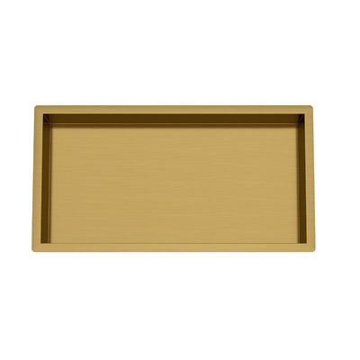 Wandnis Fido | Inbouw | 30x60x7 cm | 1 vak | Geborsteld messing - mat goud