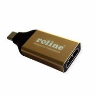 ROLINE 12.03.3231 tussenstuk voor kabels USB Type-C HDMI Zwart, Goud