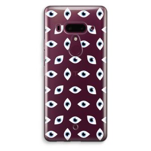 Eyes pattern: HTC U12+ Transparant Hoesje