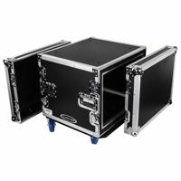 Odyssey FZS08W shock mount rack flightcase 8U met wielen