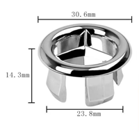 LuxDrain RingCover - Messing Overloopring voor Wastafel